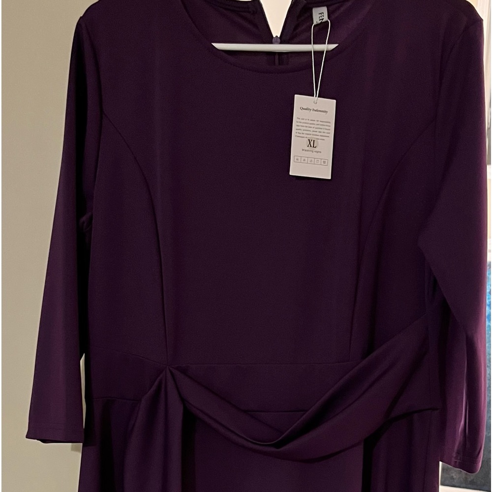 NWT deep purple flair dress Sz XL